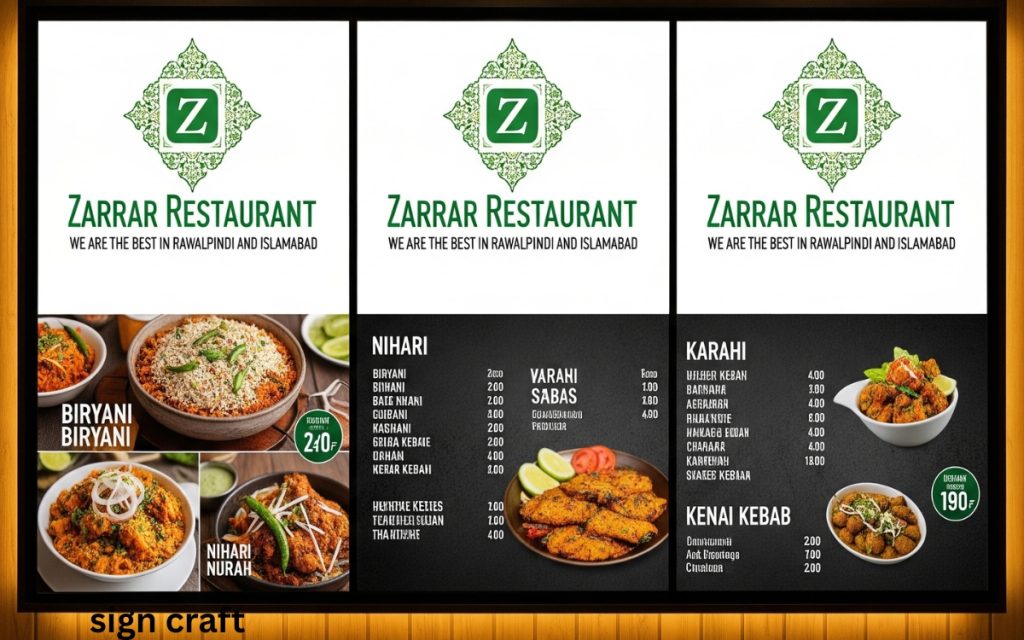 _LED Menu Boards for Restaurants in Islamabad