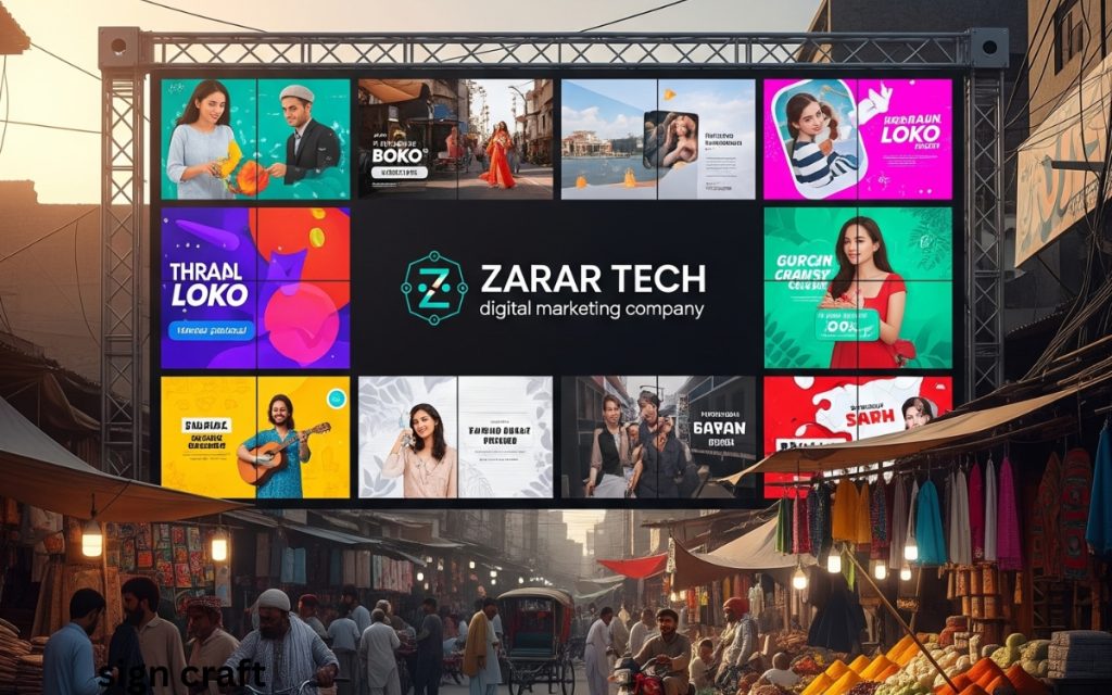 Video Wall Display sign craft