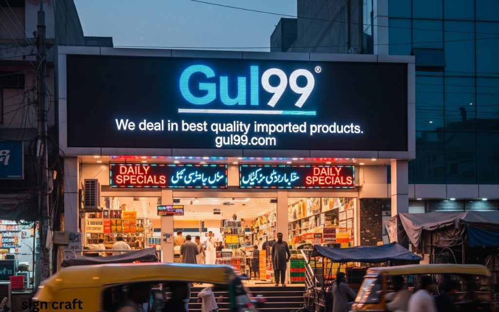 LED Sign Boards for Supermarkets in Rawalpindi in Pkaitan text on LED Screens,Gul99, We deal in best quality imporate dproducts. gul99.com