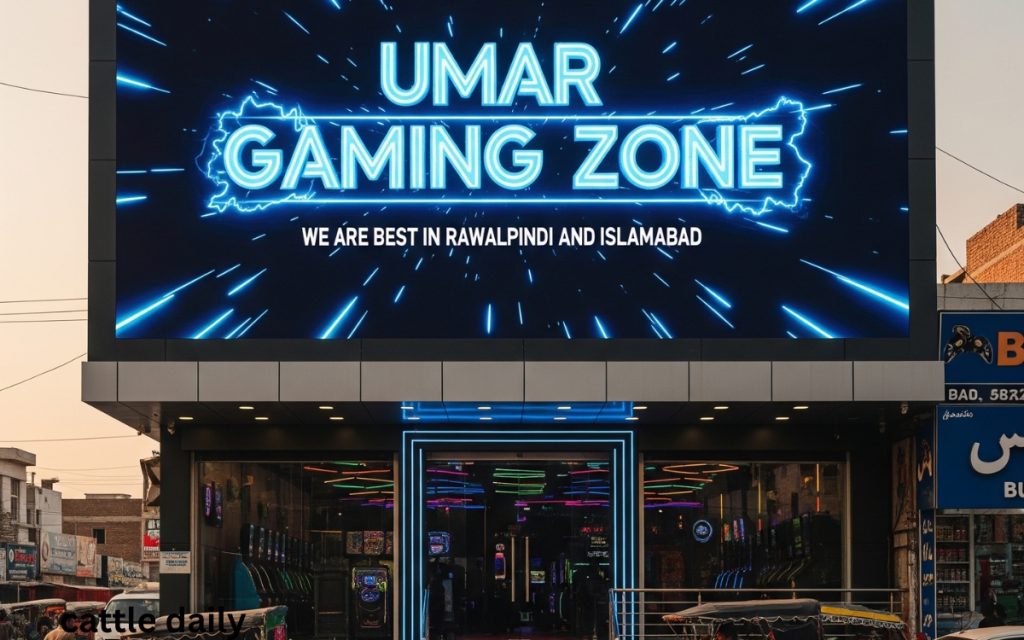 text on SMD Screen, Umar Gaming Zone, We are Best in Rawalpindi and Islamabad