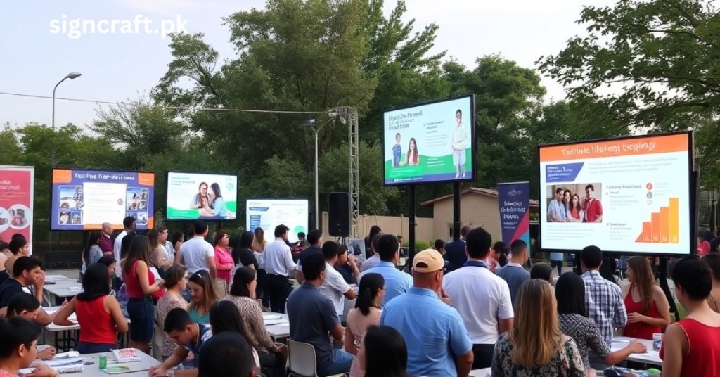 There are many LED Displays In an Event