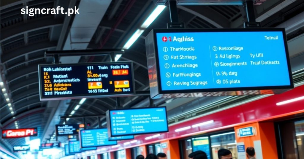 There are many LED Sign Boards in Metro Stations