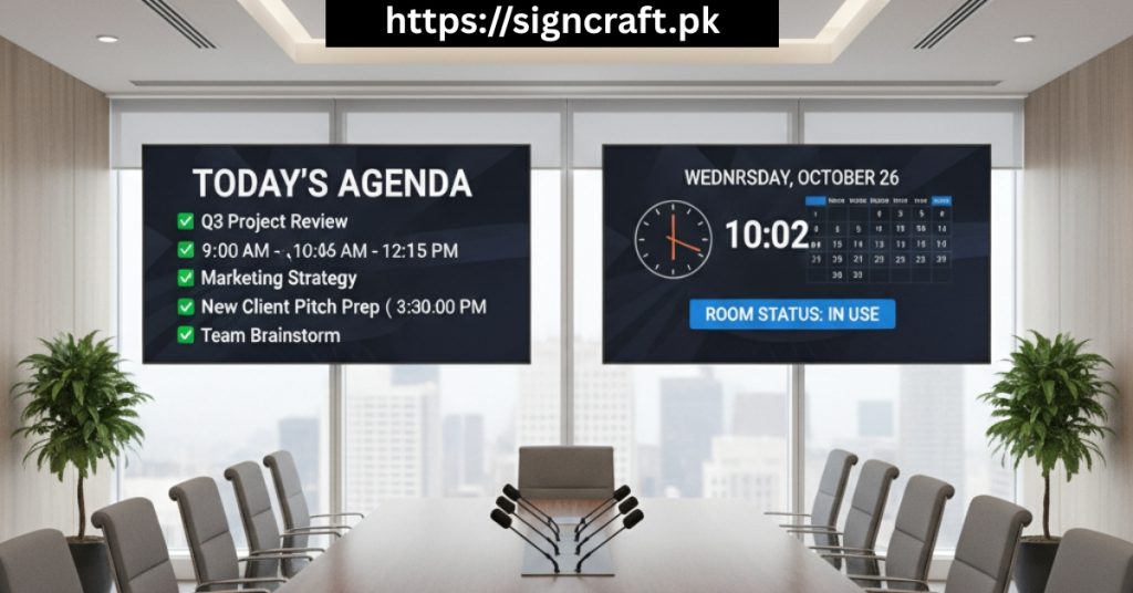 There are two Indoor LED Boards for Meeting Rooms