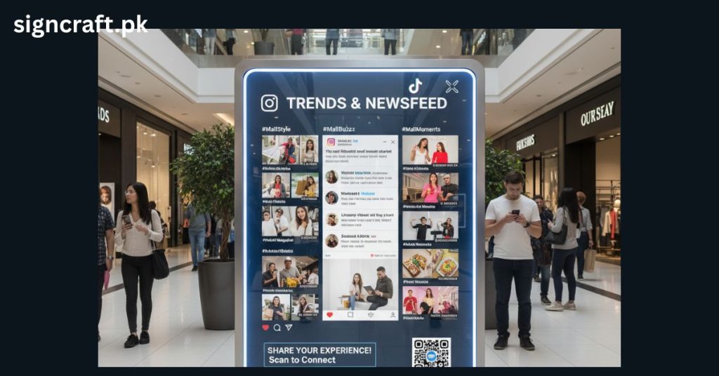 There is Digital Signage Combining with Social Media