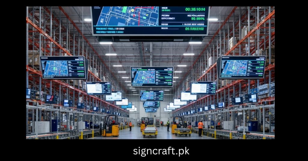 There is many led display in Distribution Center