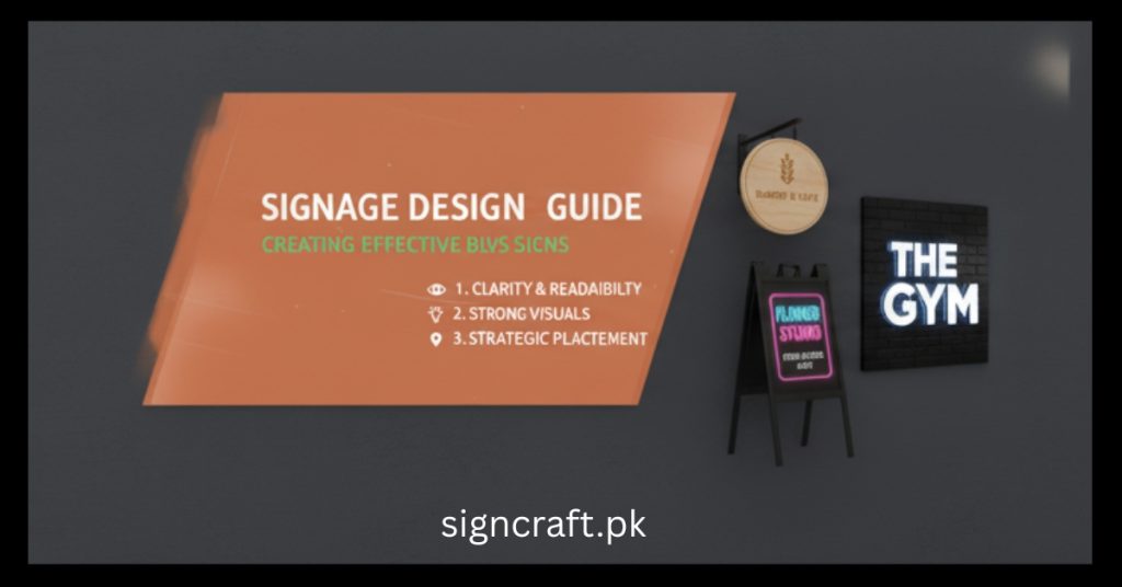 there is Sign Board Design Guide