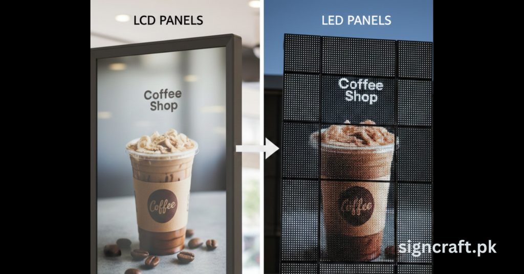 There is LCD vs LED Panel