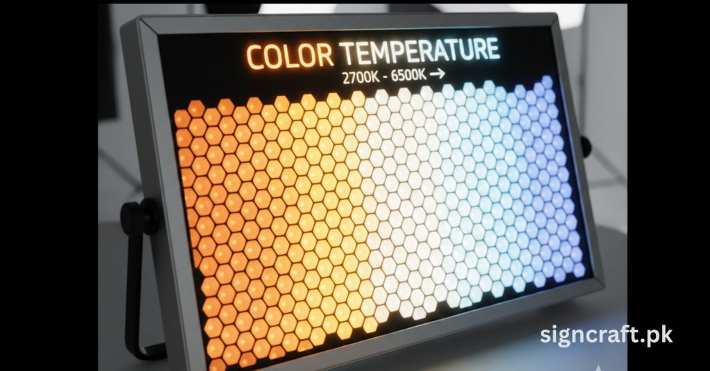 There is LED Panel Color Temperature