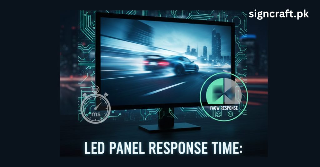 There is LED with speed showing