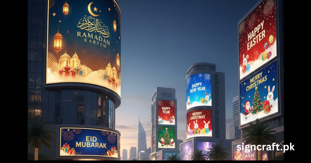 There is Seasonal Advertising with LED Signs Ramadan, Eid, and More