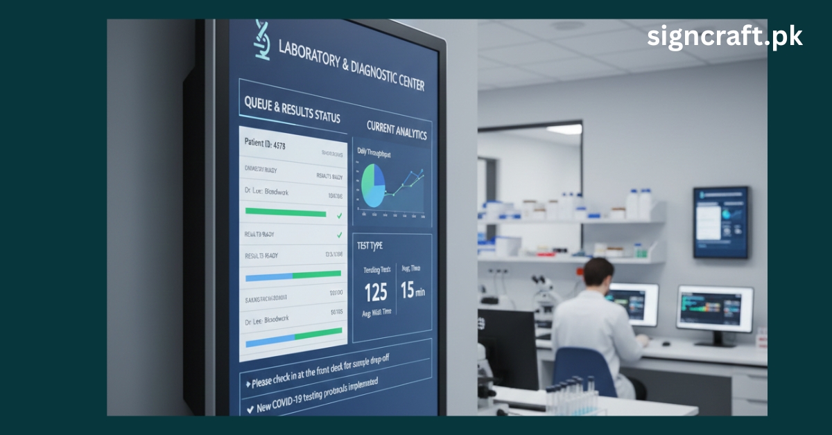 Lab Sample Display Digital Displays for Laboratories and Diagnostic Centers - Sign Craft