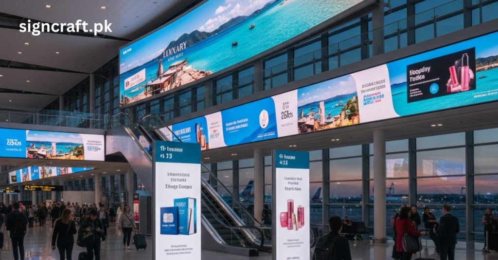 There is Airport Advertising LED Displays