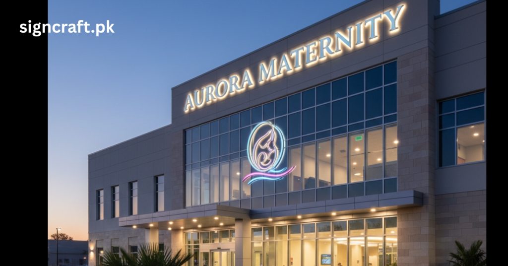 There is LED Branding of Maternity Hospital