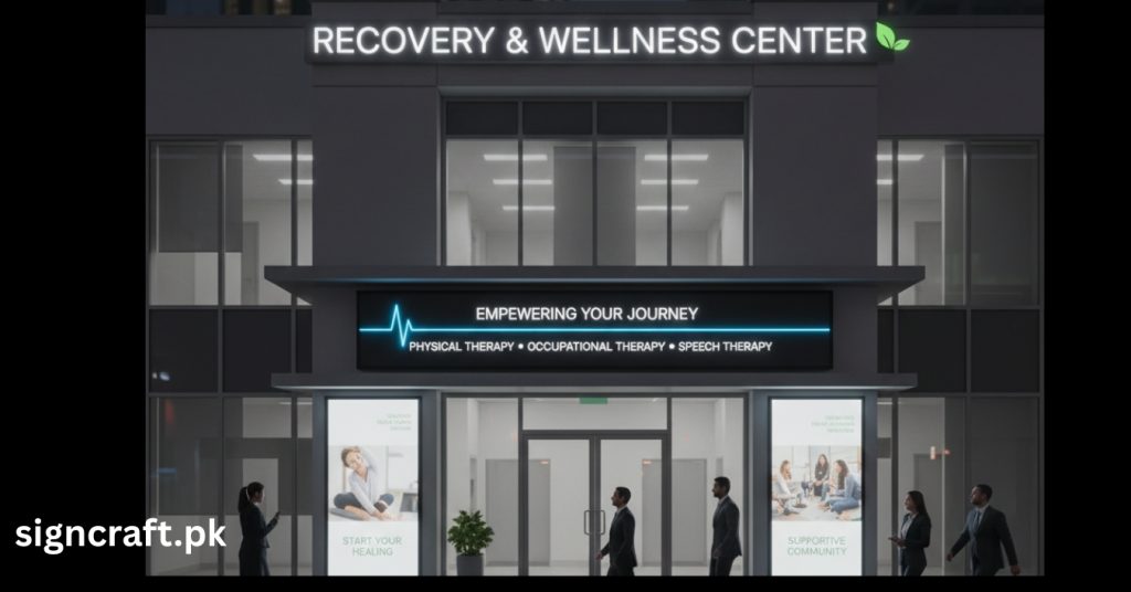 There is Signage of Rehabilitation Center