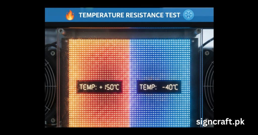 There is a process of checking Temperature Resistance in SMD Screen