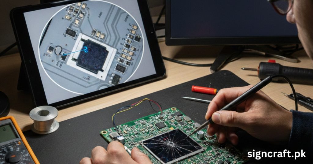 Man is Troubleshooting Common SMD Screen Issues