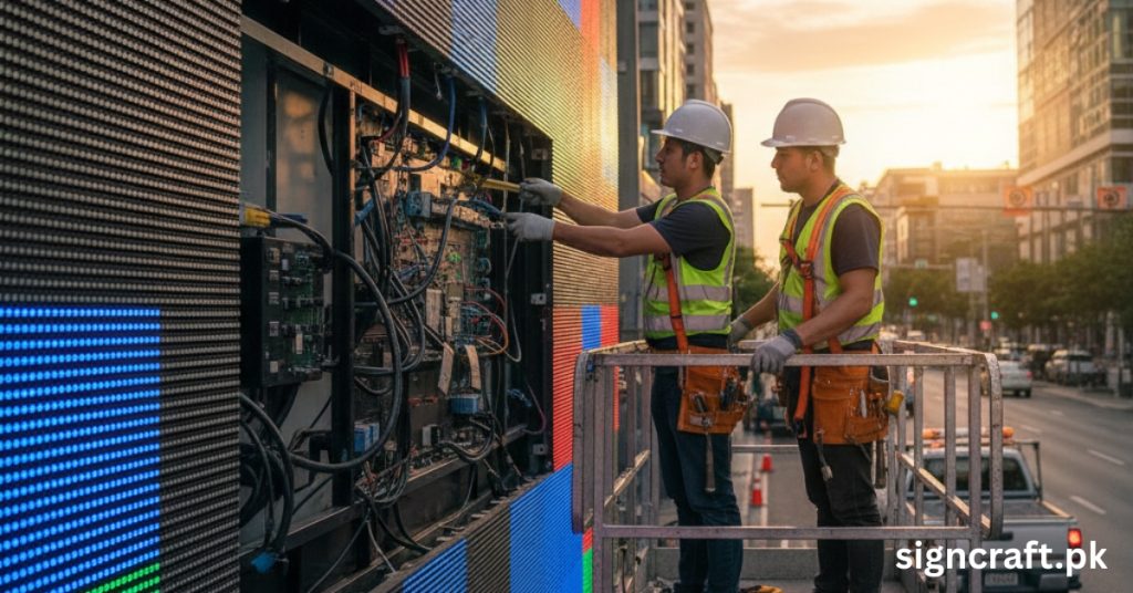 Technicians are maintaining the SMD SCreen