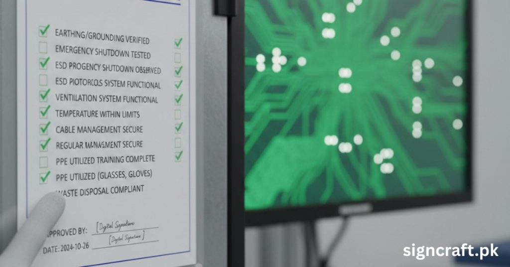 There is checklist of SMD Screen Safety and Compliance