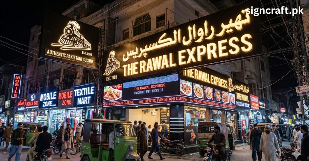 There is 3D LED Signboards in Rawalpindi