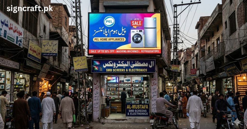 There is SMD Screen on Retail shop